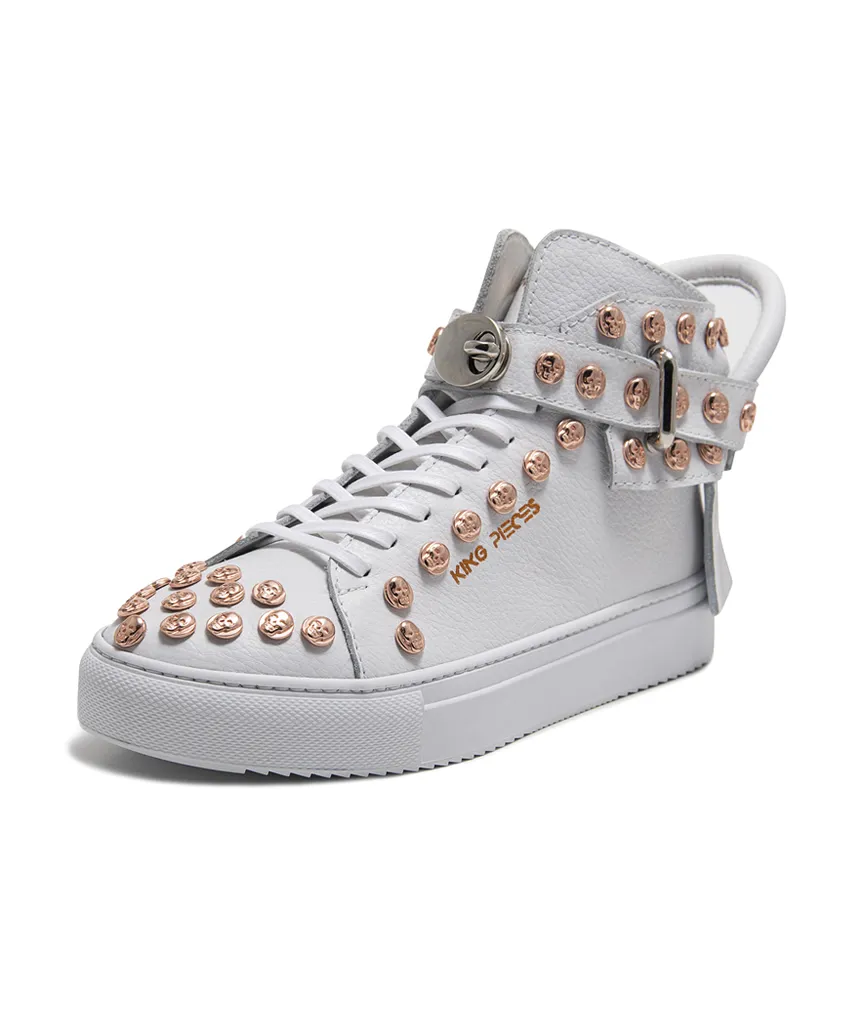 Sneakers hombre Argento Skull White - King Pieces