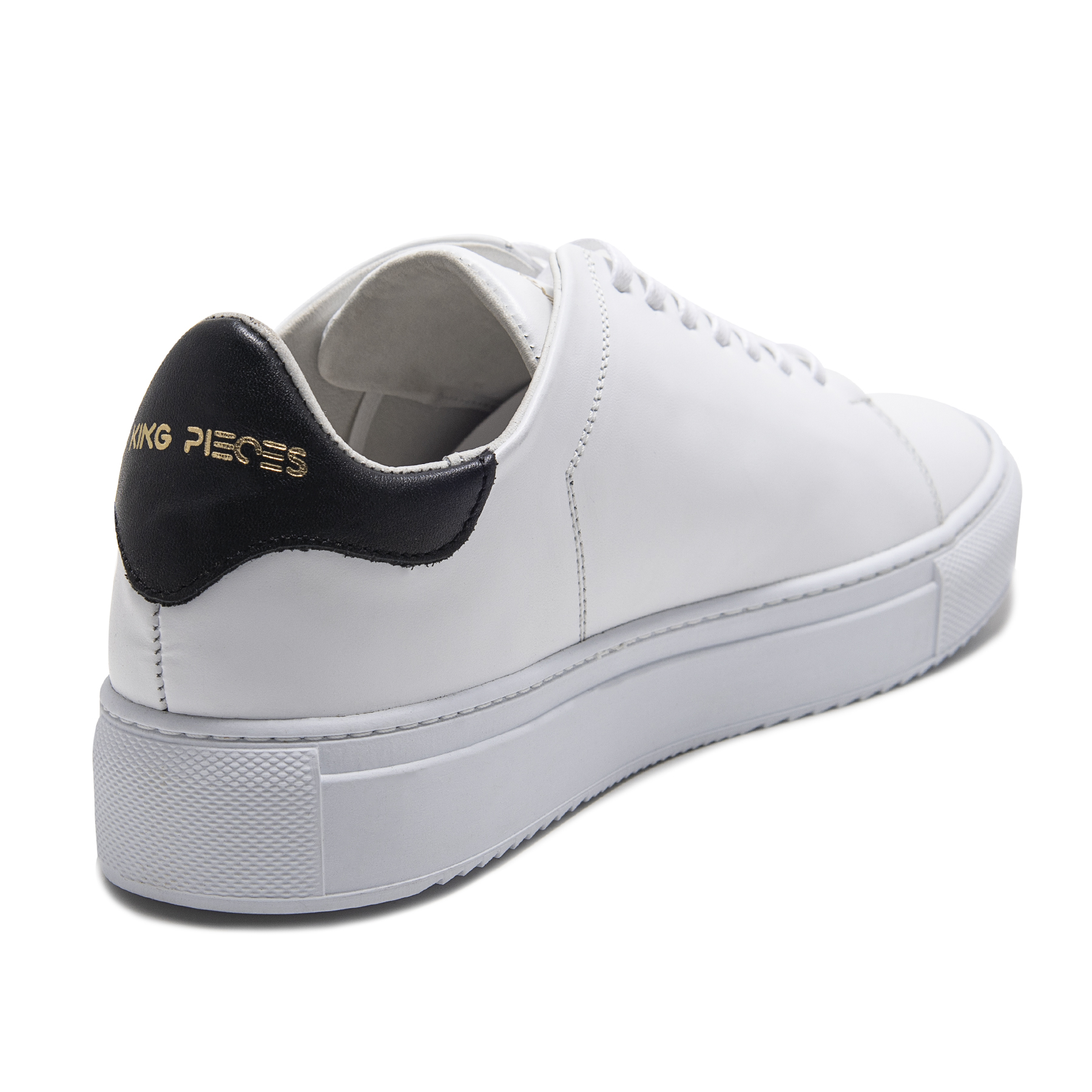 Tenis Lourdes White&Black de cuero — King Pieces — vista 3